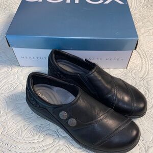 Karina Black Detrex Shoes, Velcro Front. EUC. Sz 9-9.5 W